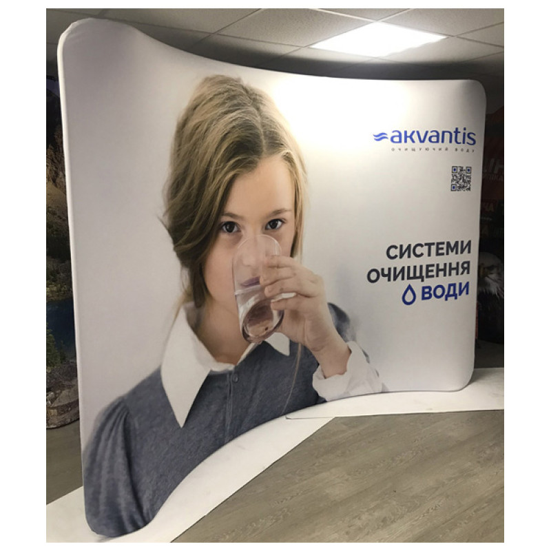 Комплект Pop-up Stretch изогнутый + стол Stretch