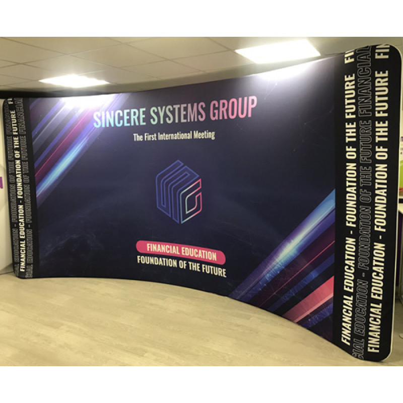 Комплект Pop-up Stretch изогнутый + стол Stretch
