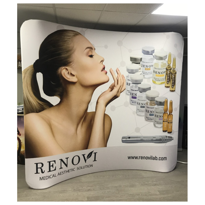 Pop-up стенд Stretch изогнутый 250х230 см