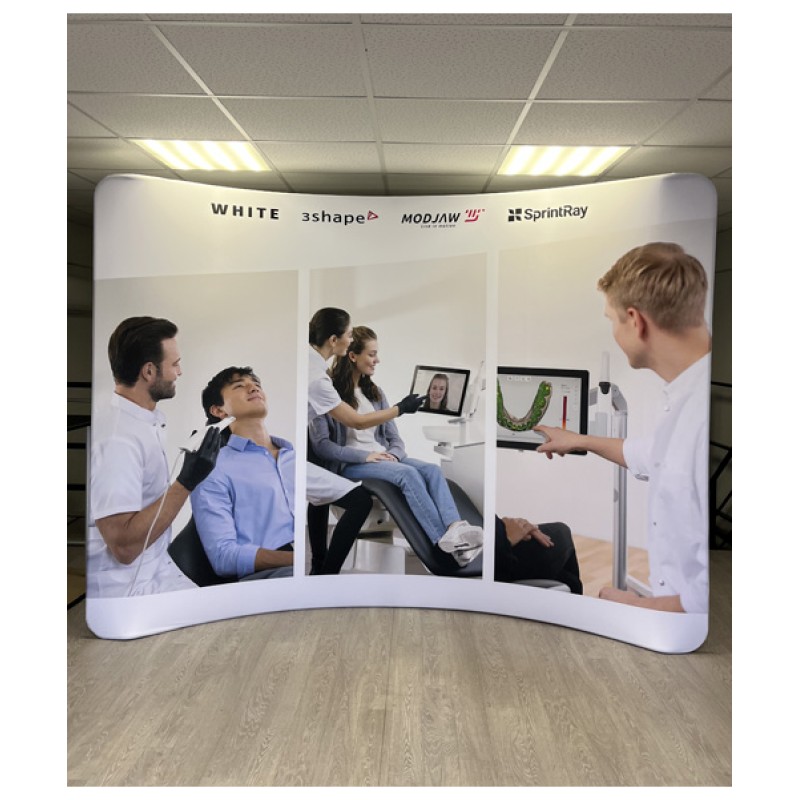 Pop-up стенд Stretch изогнутый 305х230 см