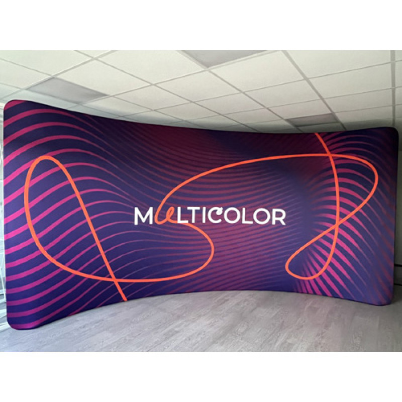 Pop-up стенд Stretch изогнутый 450х230 см