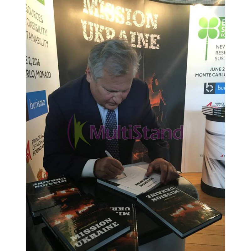 Pop-up стенд Standart изогнутый c кейс-трибуной