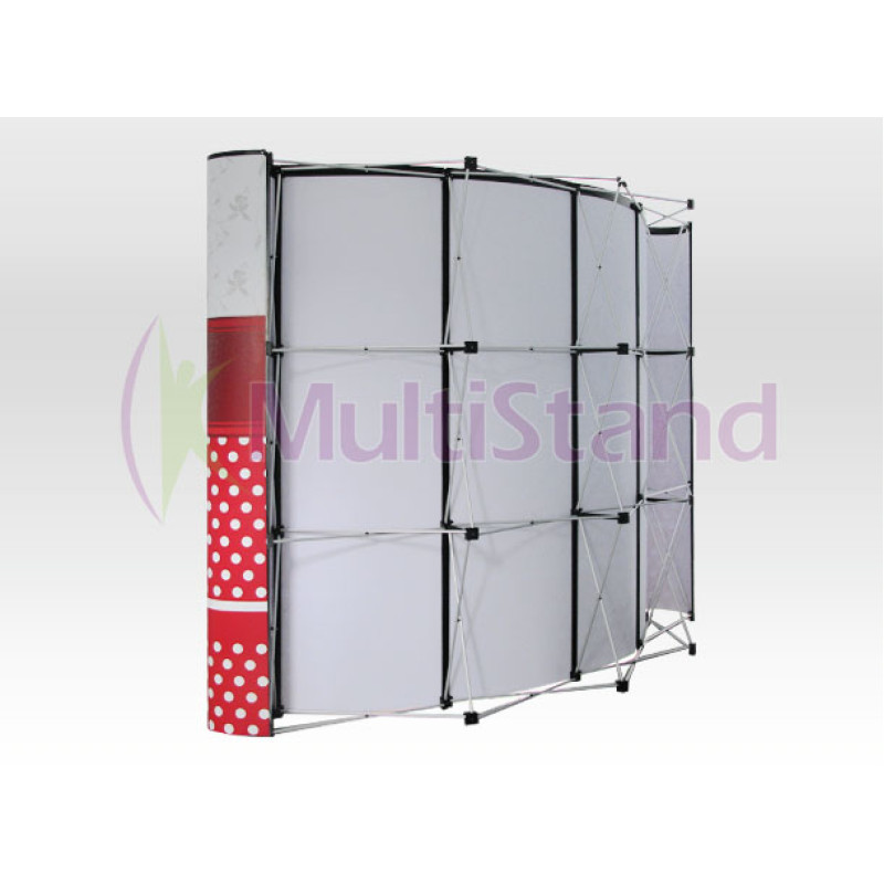 Pop-up стенд Standart изогнутый c кейс-трибуной