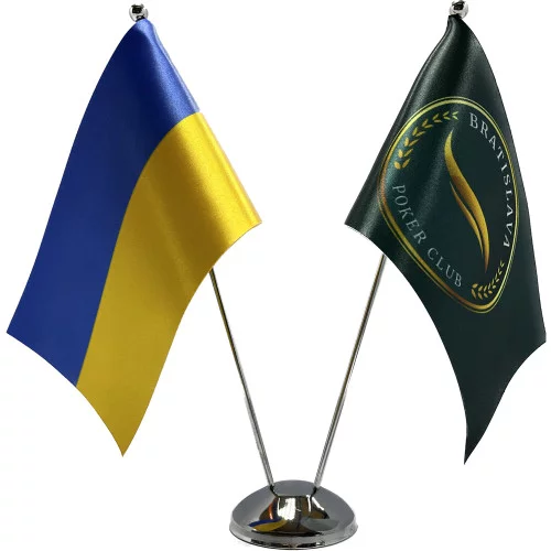 Прапорецьнастільнийметалевий2-ріжковий